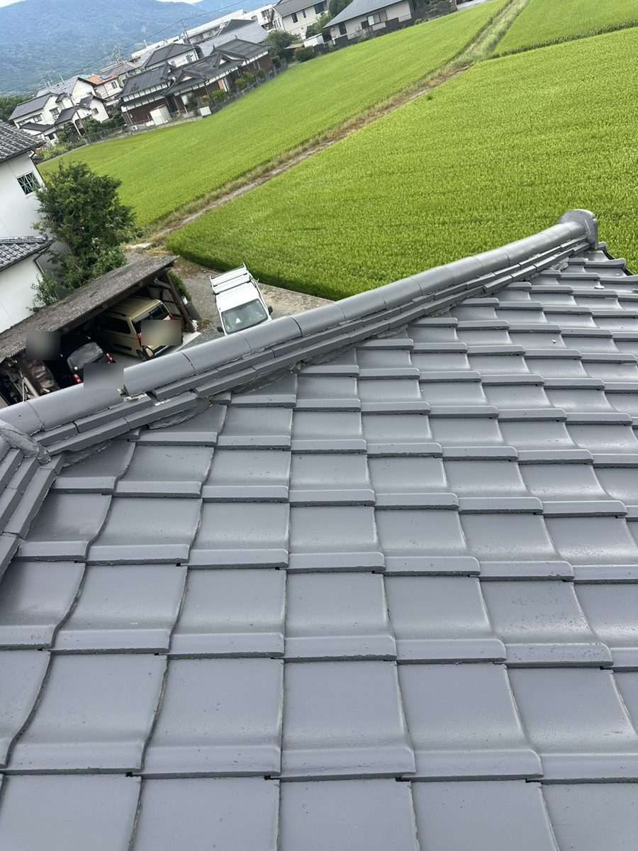 氷川町 棟瓦の崩れ(施工前)